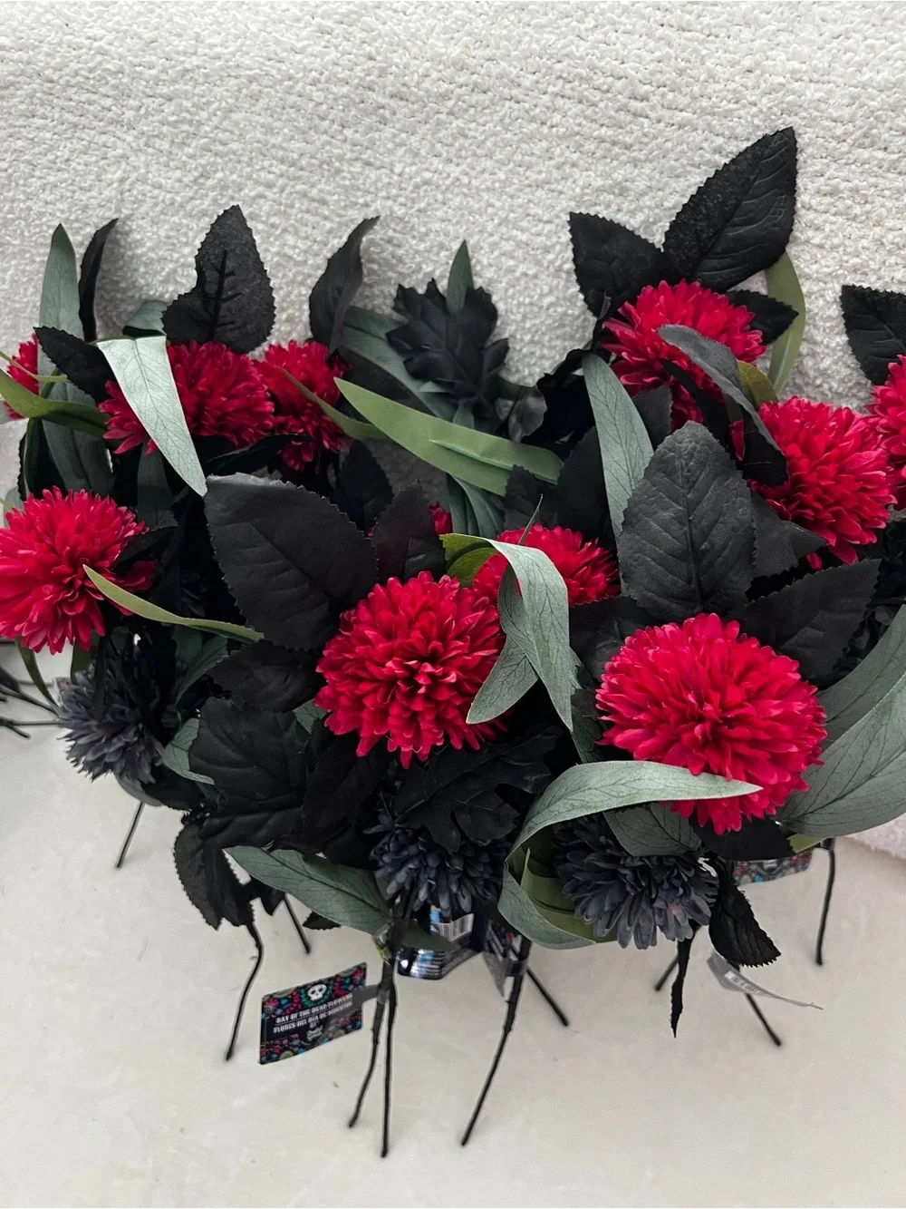 Lot of 12 Stem Day Of The Dead Artificial Flowers Fall Decor Size 15